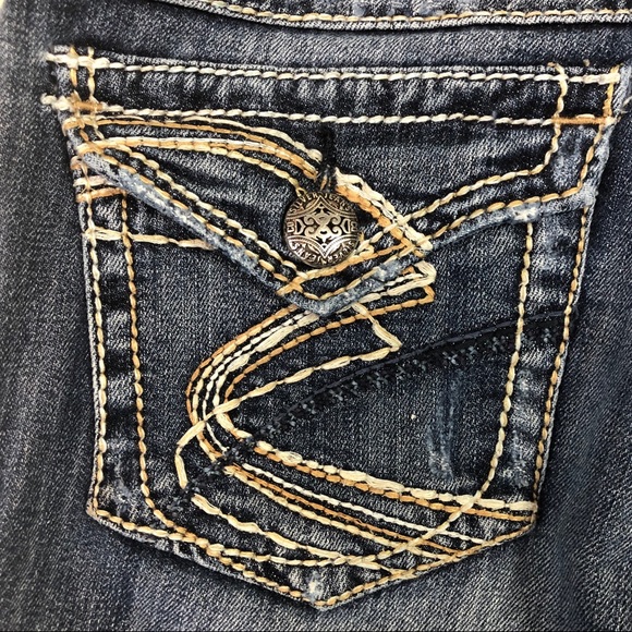 Silver Suki Surplus Bootcut Jeans, Two Tone Topstitching on Back Flap Pockets - Picture 3 of 15